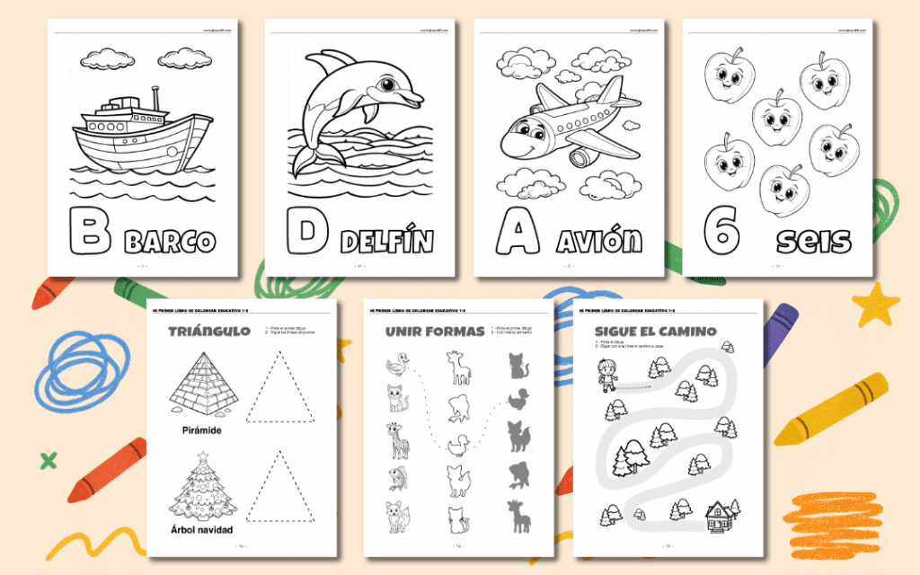 Interiores Mi primer libro de colorear para niños